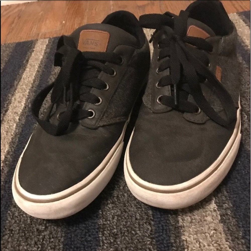 Brown and black vans